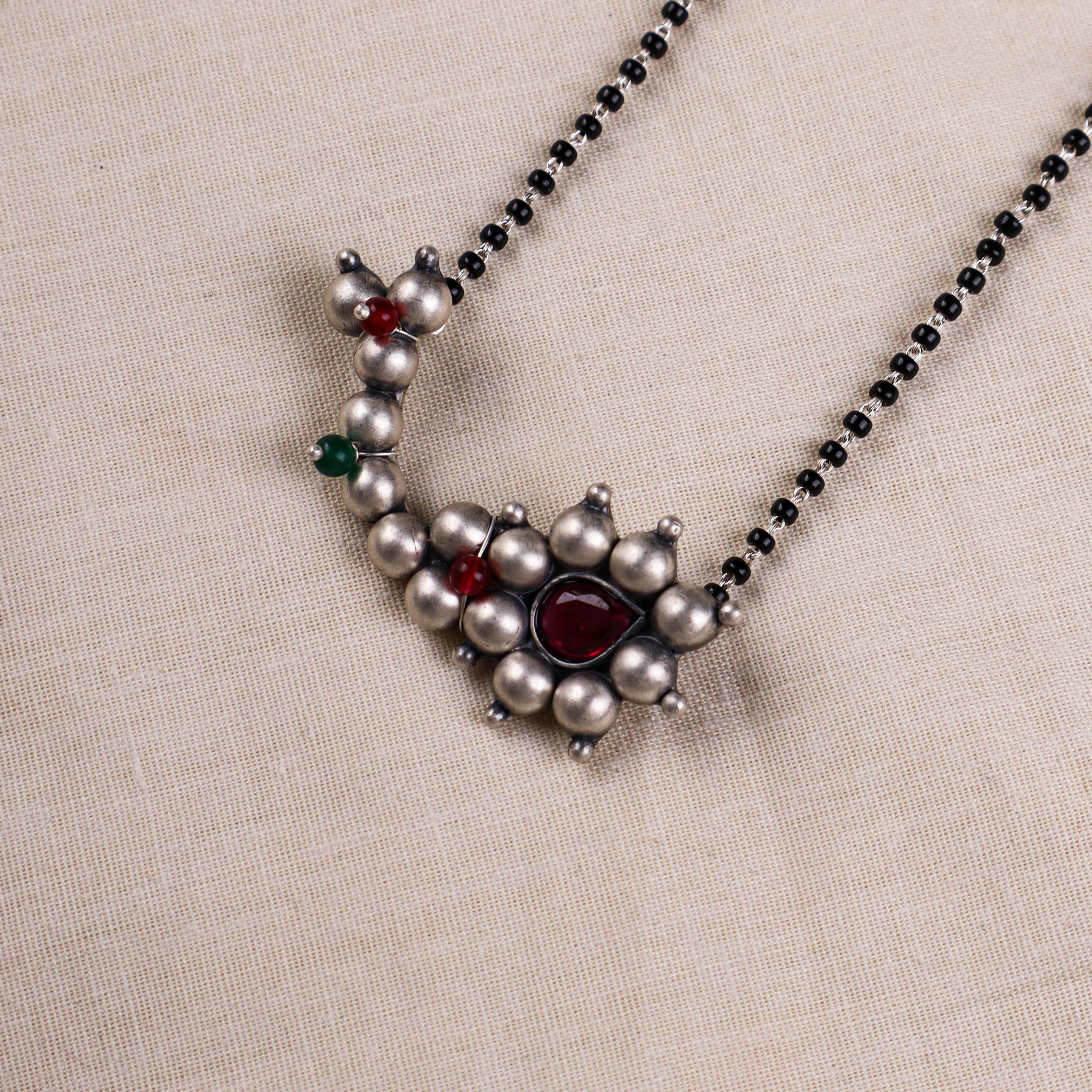 Silver Big Nath Mangalsutra