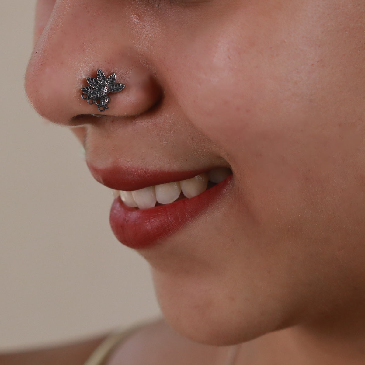 Handmade Silver Kairi Nose pin (Pierced)