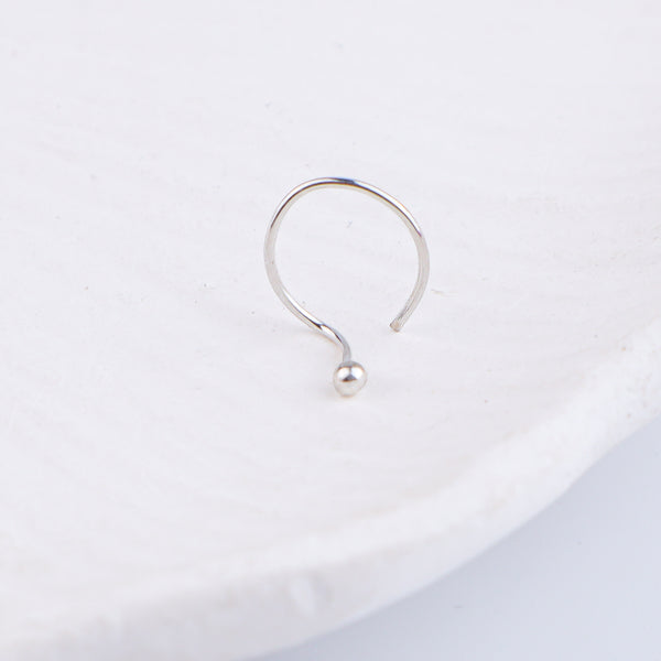 Tiny Silver Nose Pin - Small (Pierced)