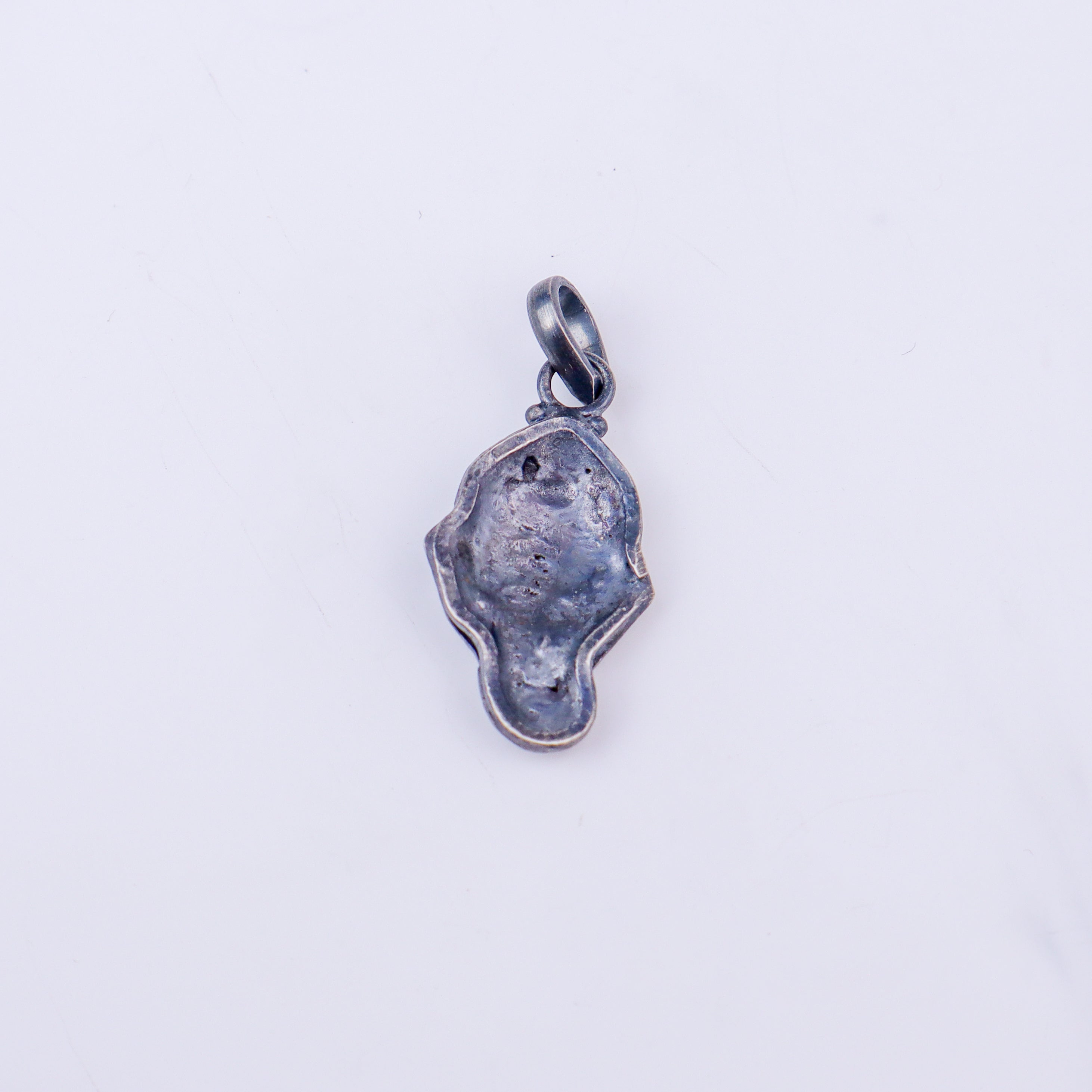 Silver Ganesh Pendant Oxidized Small