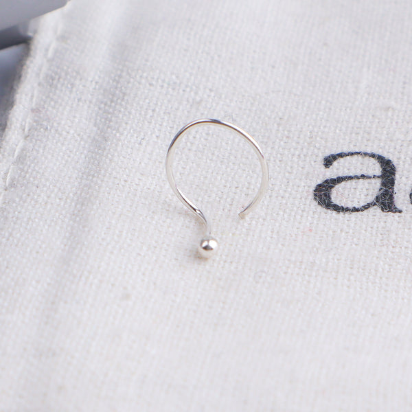 Tiny Silver Nose Pin - Small (Pierced)