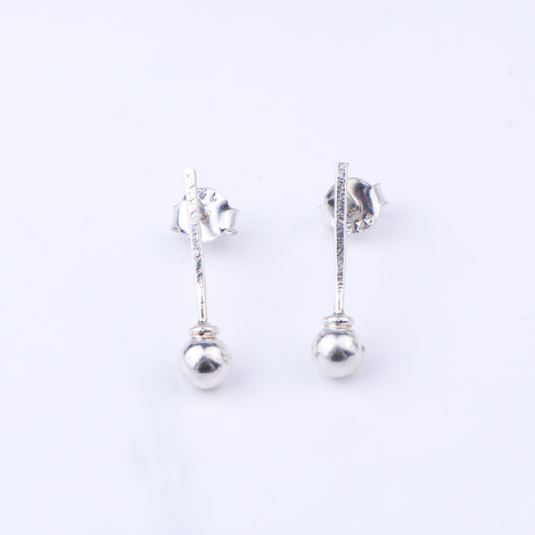 Classic Silver Bead Earrings