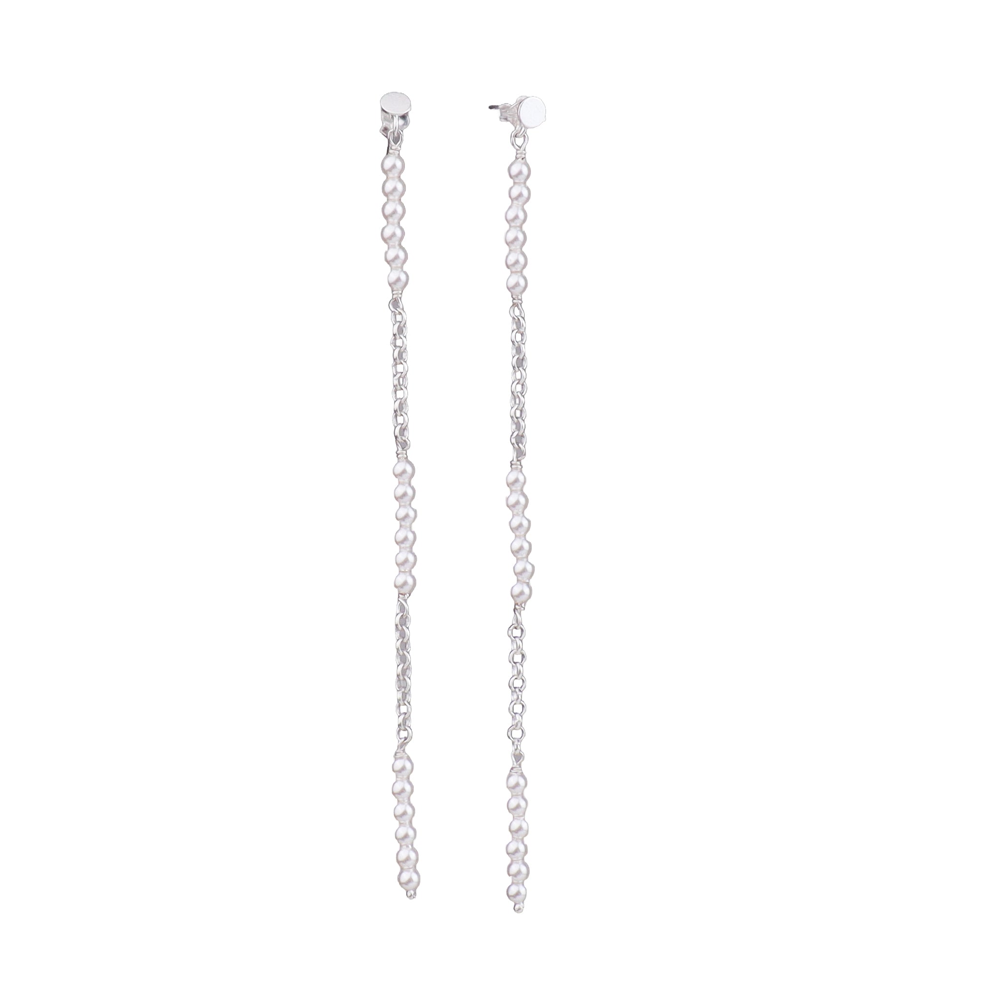 Pearl Silver Earrings (Project Handmade)