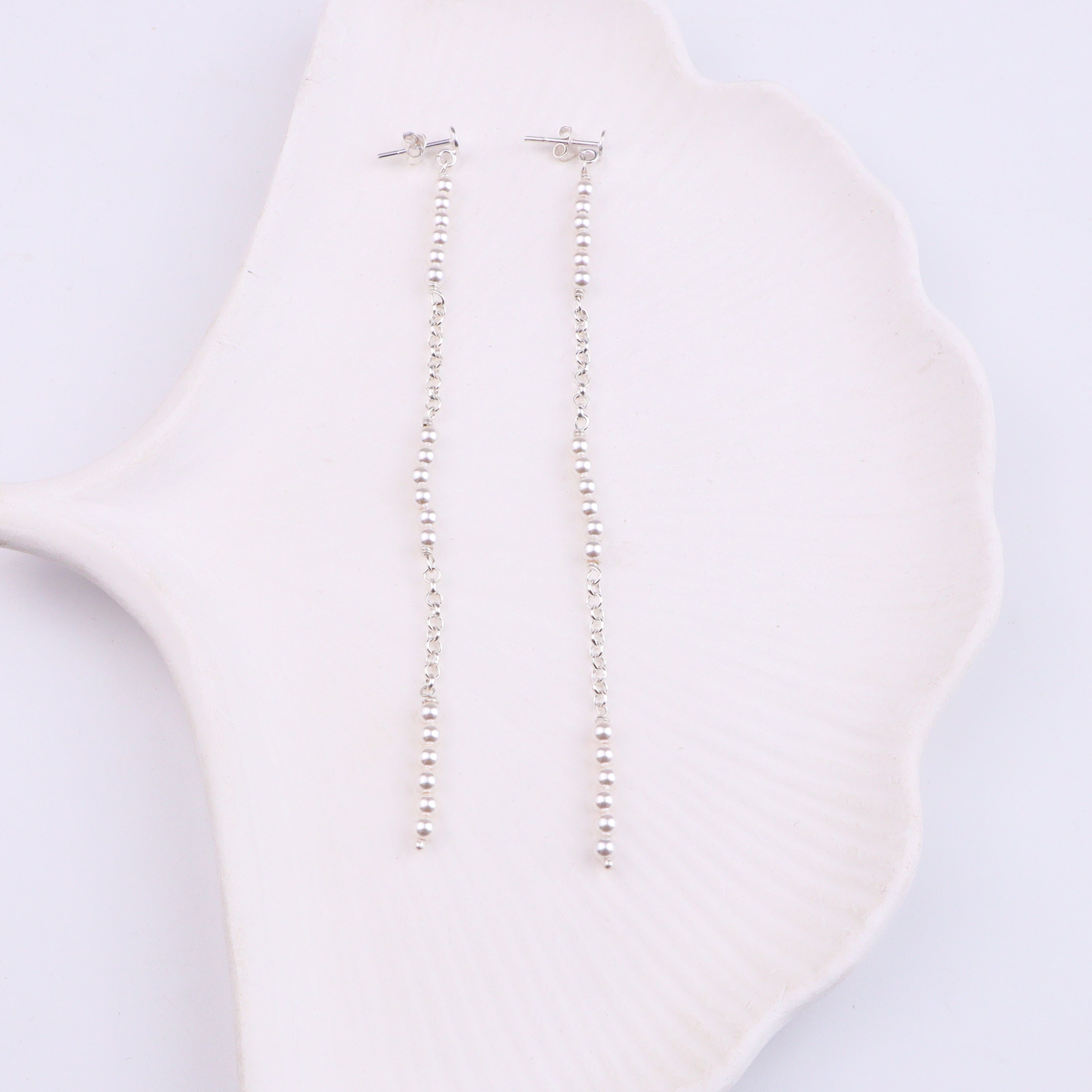 Pearl Silver Earrings (Project Handmade)