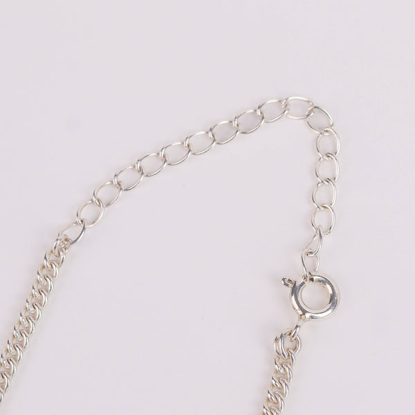 Silver chain necklace with spring clasp for jewelry