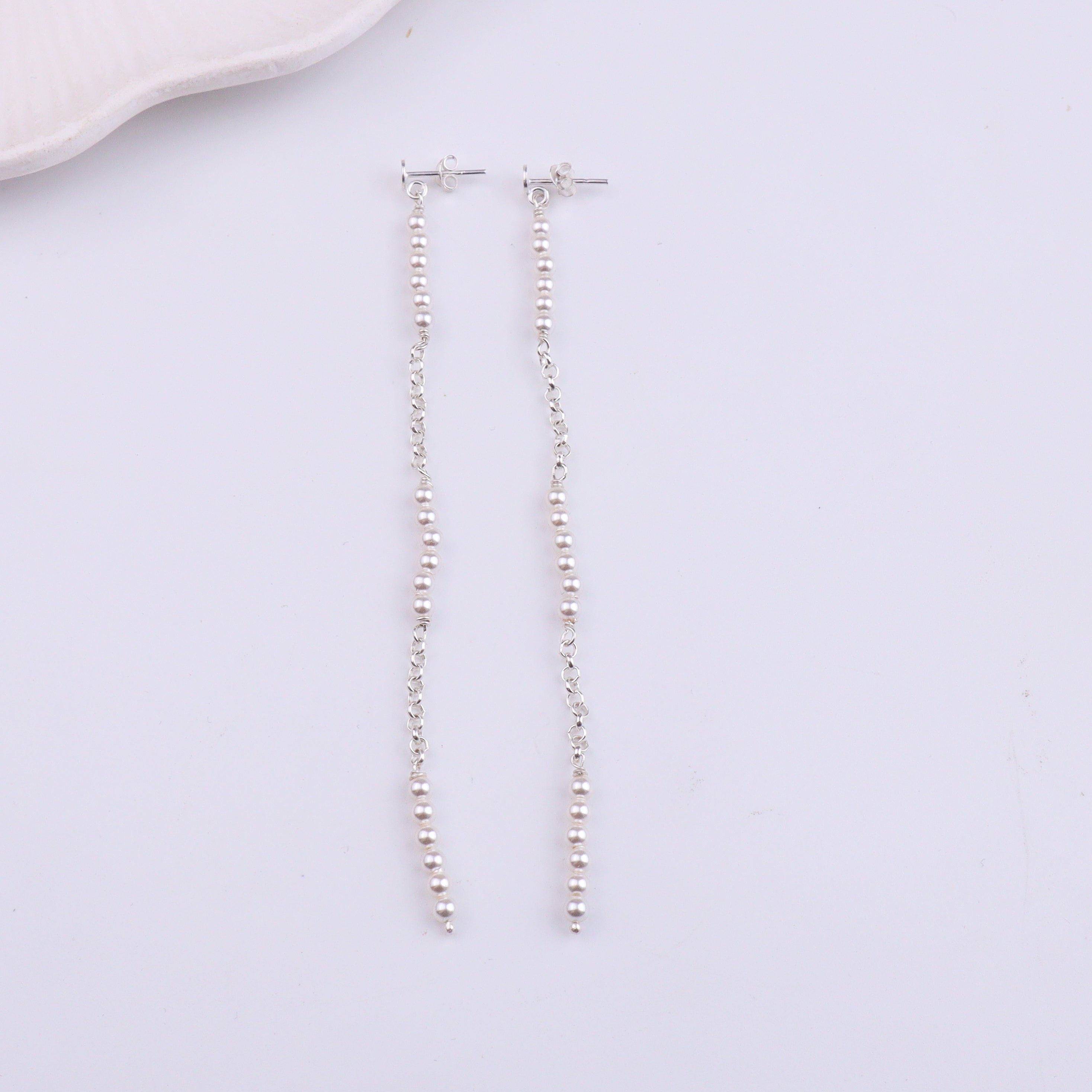 Pearl Silver Earrings (Project Handmade)