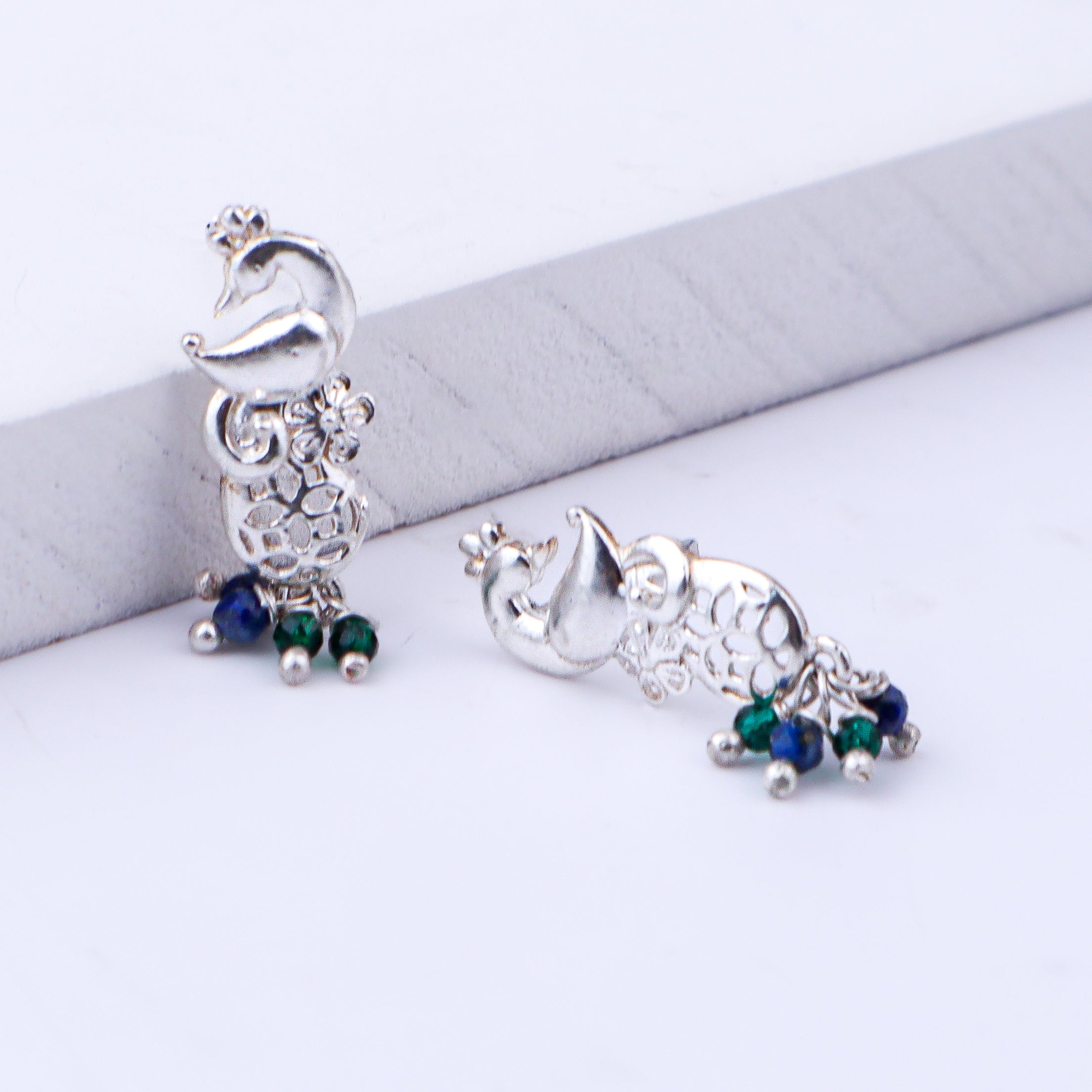 Peacock Feather Earrings