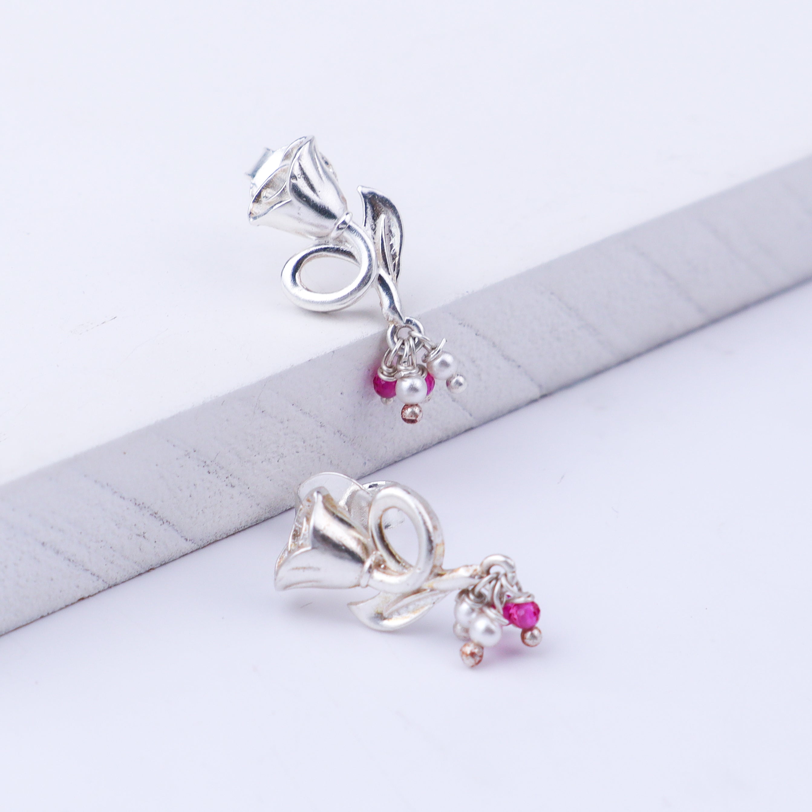 Rose Leaf Earrings