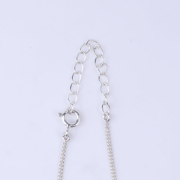 Silver Chain Bow Necklace: Small