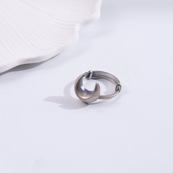 Silver Moon Ring