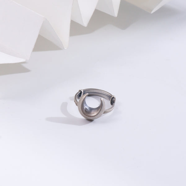 Silver Moon Ring