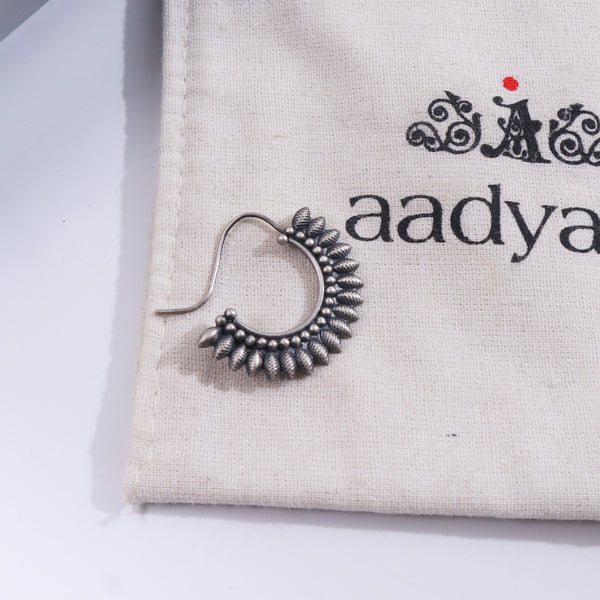Filigree Petal Nath (Left, Pierced) silver jewelry