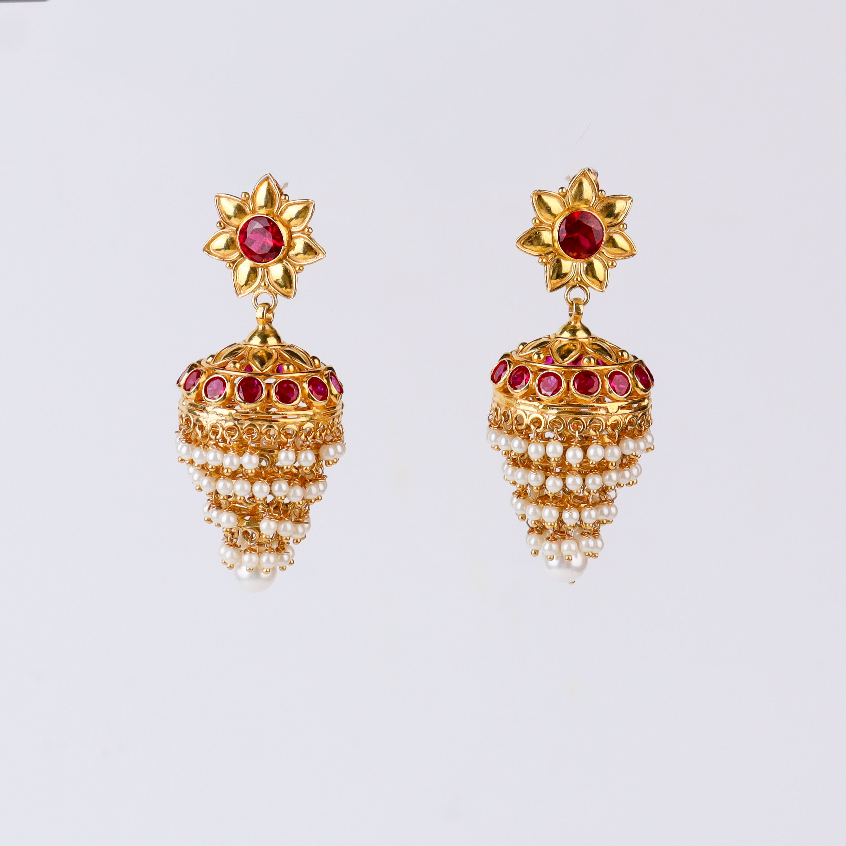 Jhumki with Pearl |  92.5 Silver | 22K Gold Plated