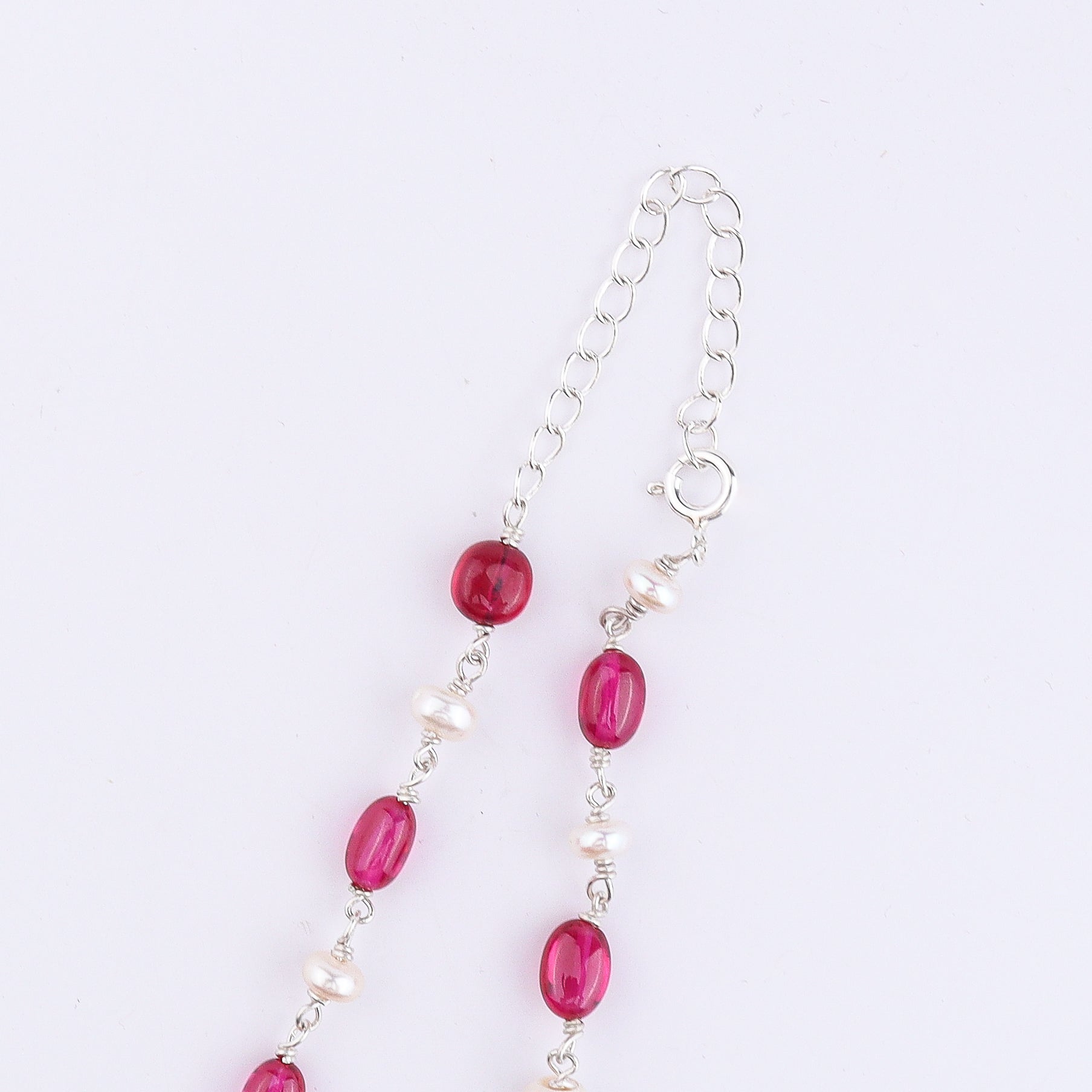 Ruby and Pearl Ganthan Necklace