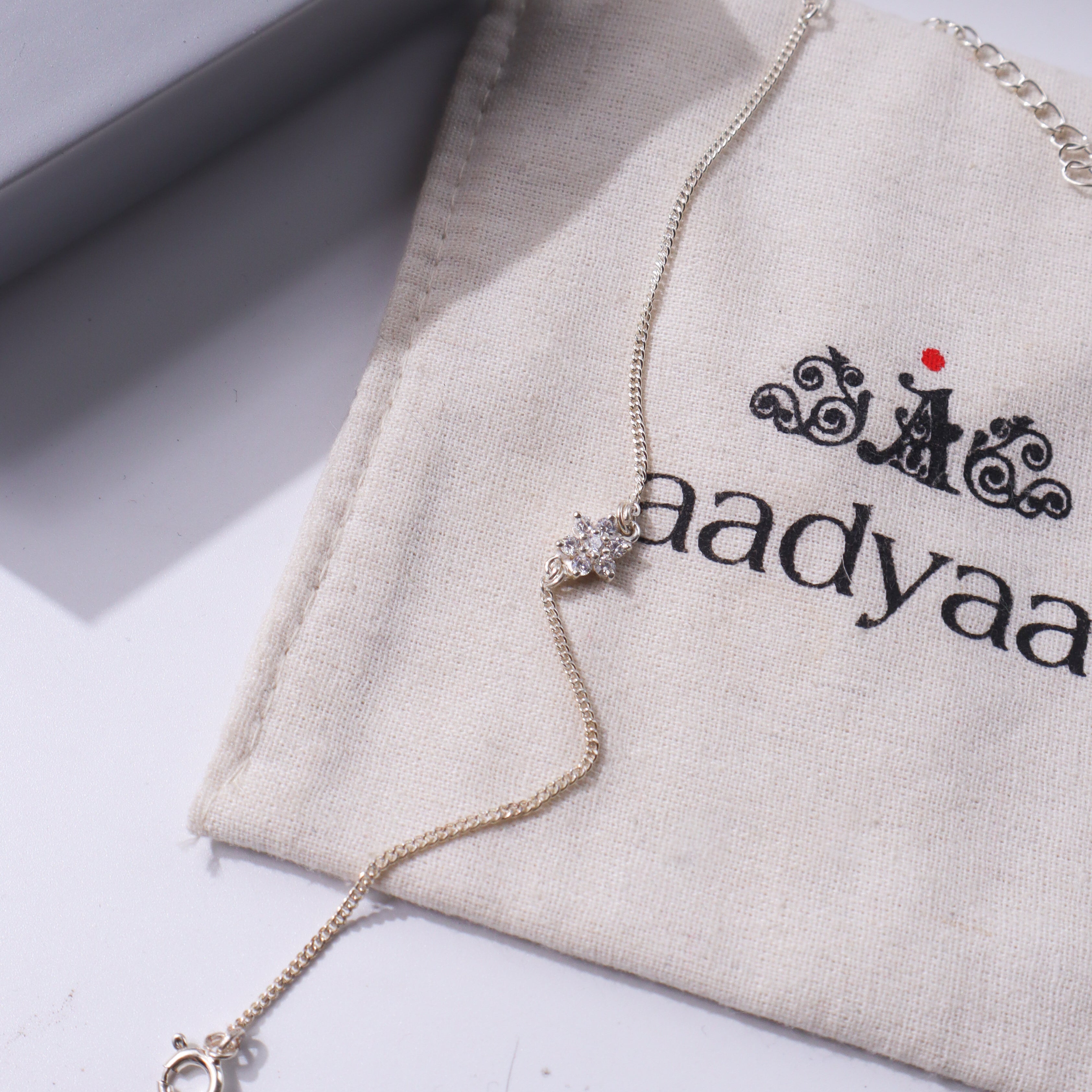 Sterling silver flower necklace