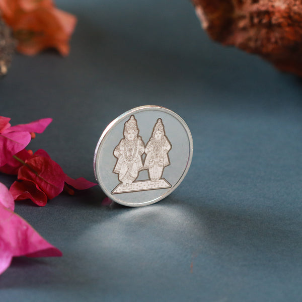 Silver Vitthal Rukmini Coin - 5gm