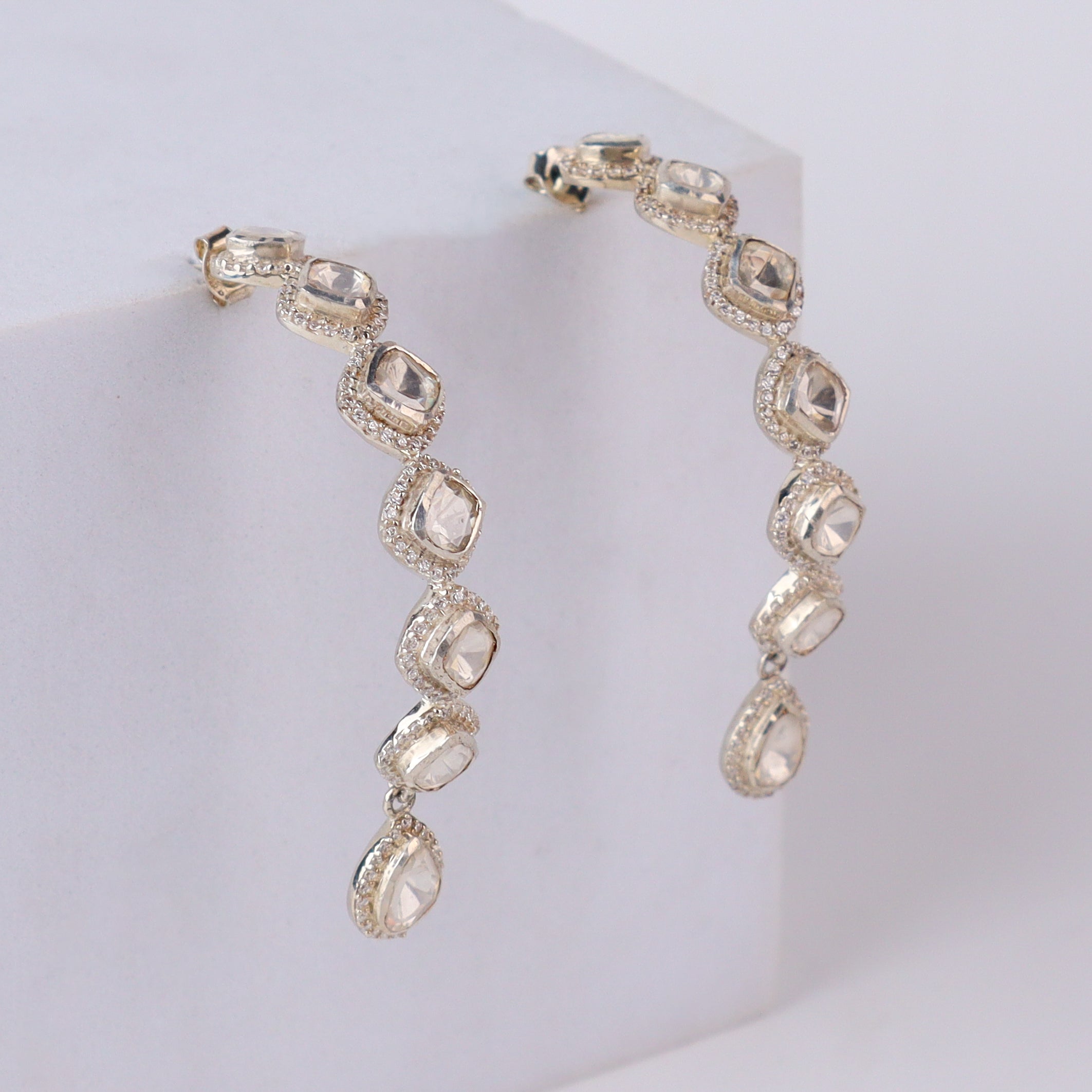 Hooplike Polki Earring (Moissanite)
