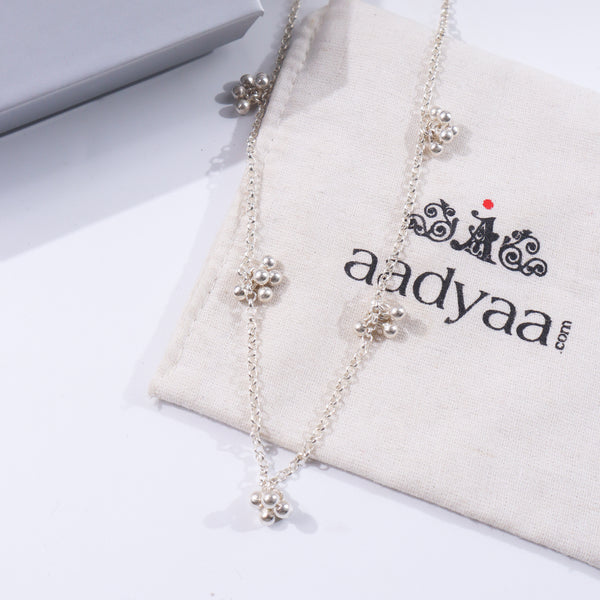 Silver small ghungroo bunch - Chain | For KIDS