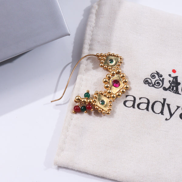 Godavari Nath (Left, Pierced) |  92.5 Silver | 22K Gold Plated