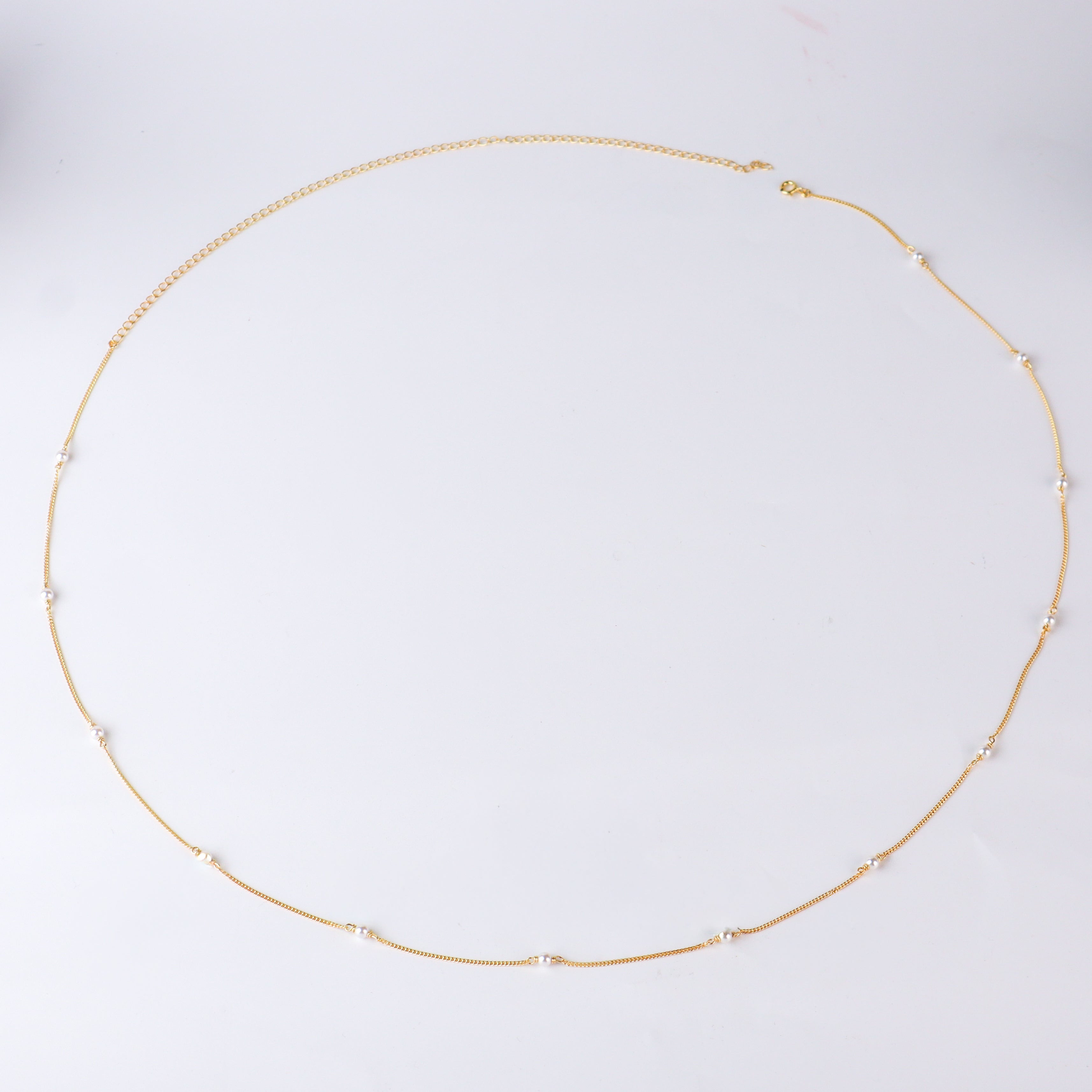 Waist chain / Kamar bandh : Classic Pearl Chain | Gold plated