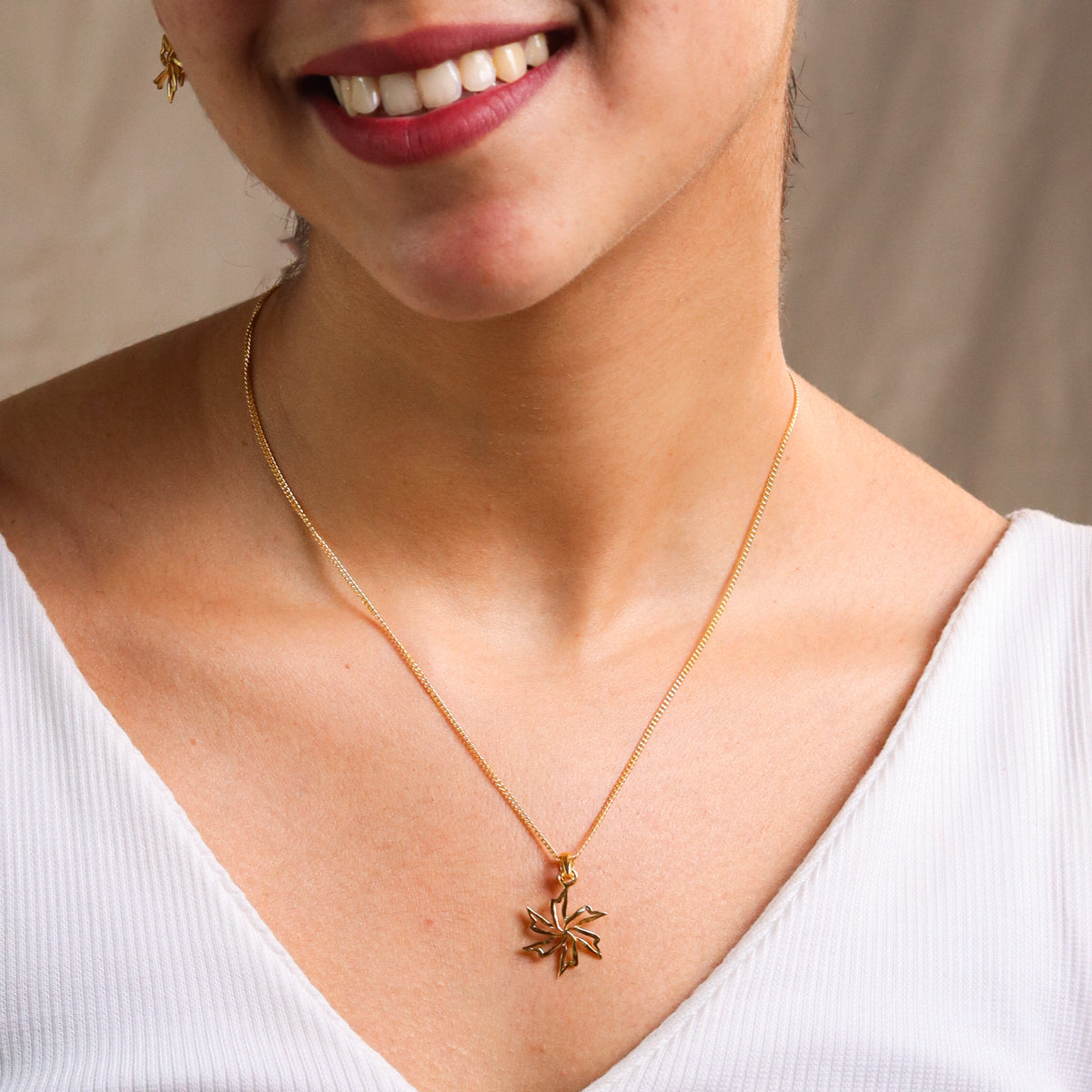Prajakta Charm Necklace (Gold Plated)