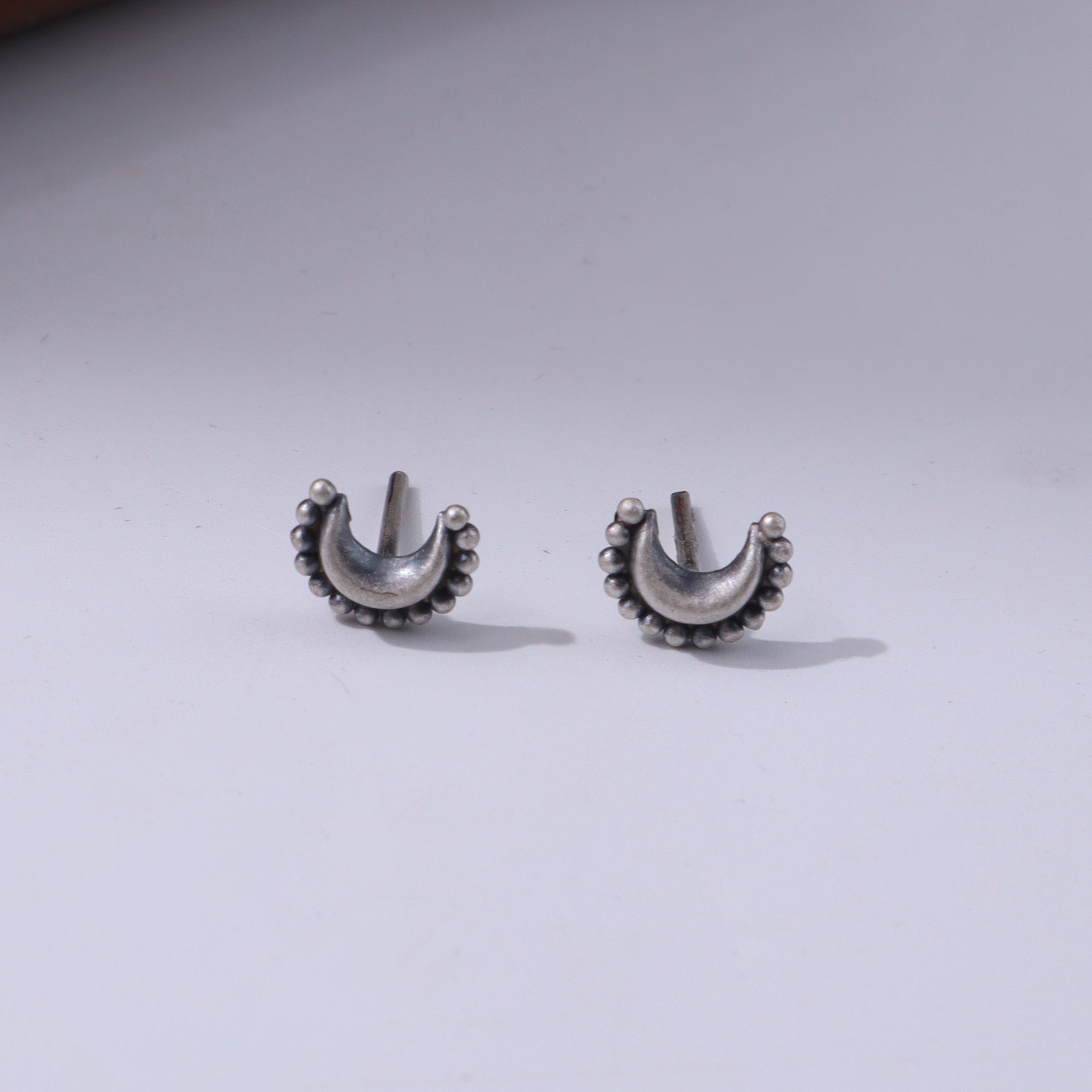 Itihaas Chandrakor Studs | 92.5 Sterling Silver