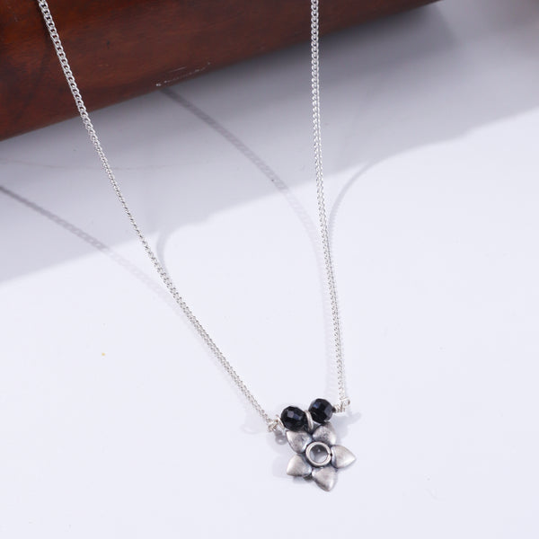 Flower Charm Mangalsutra | 92.5 Sterling Silver