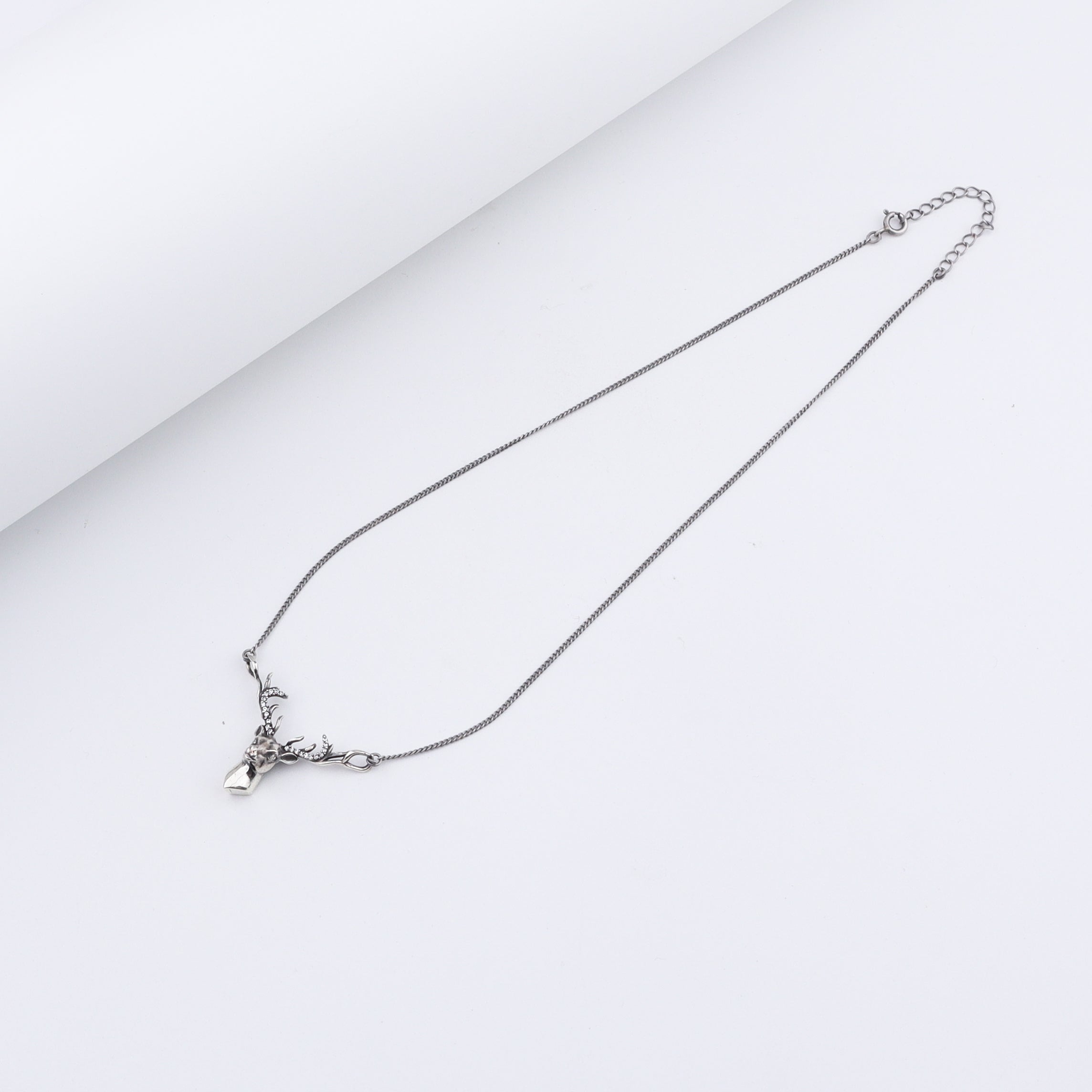 Silver Deer pendant with chain