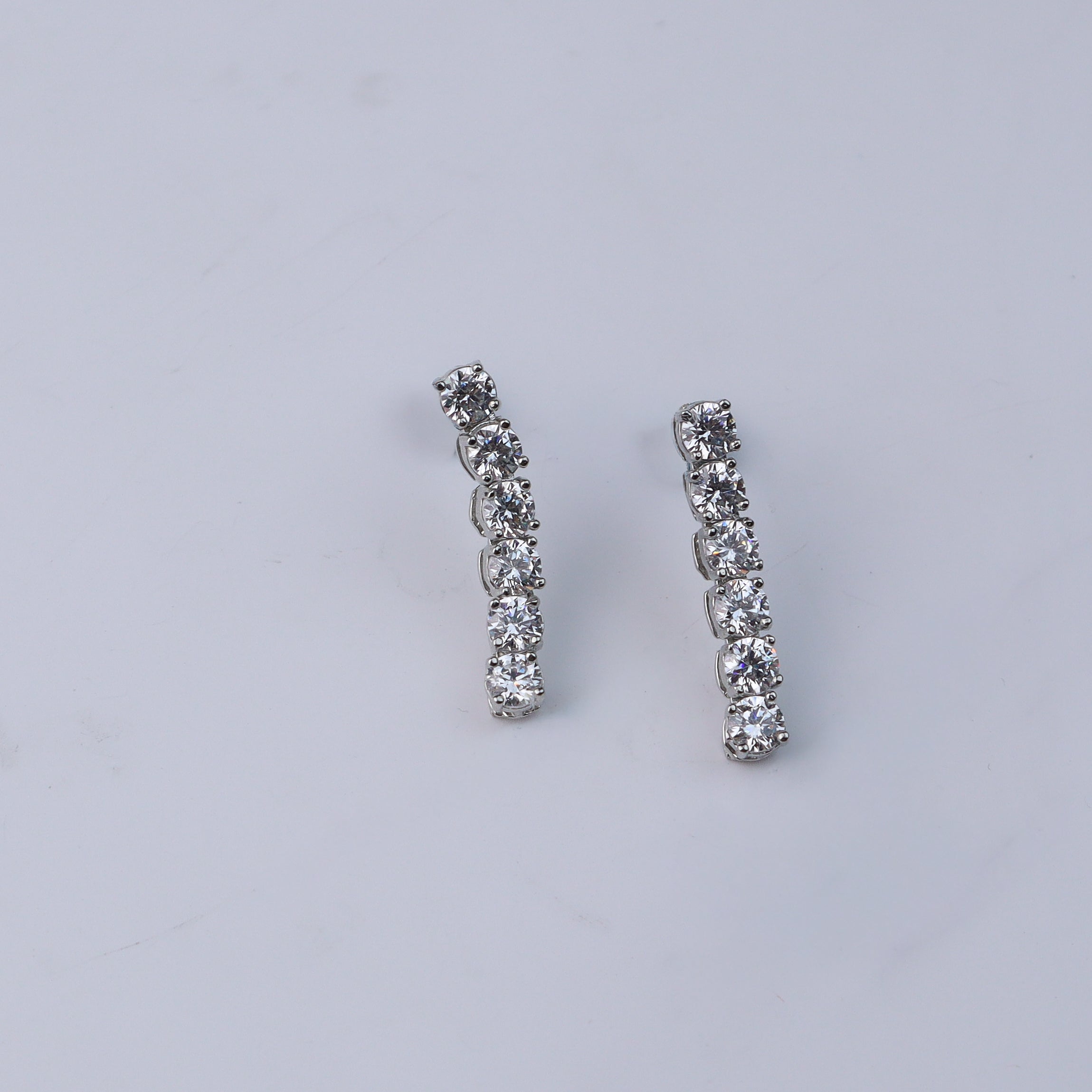 Silver CZ Necklace and Earring Set