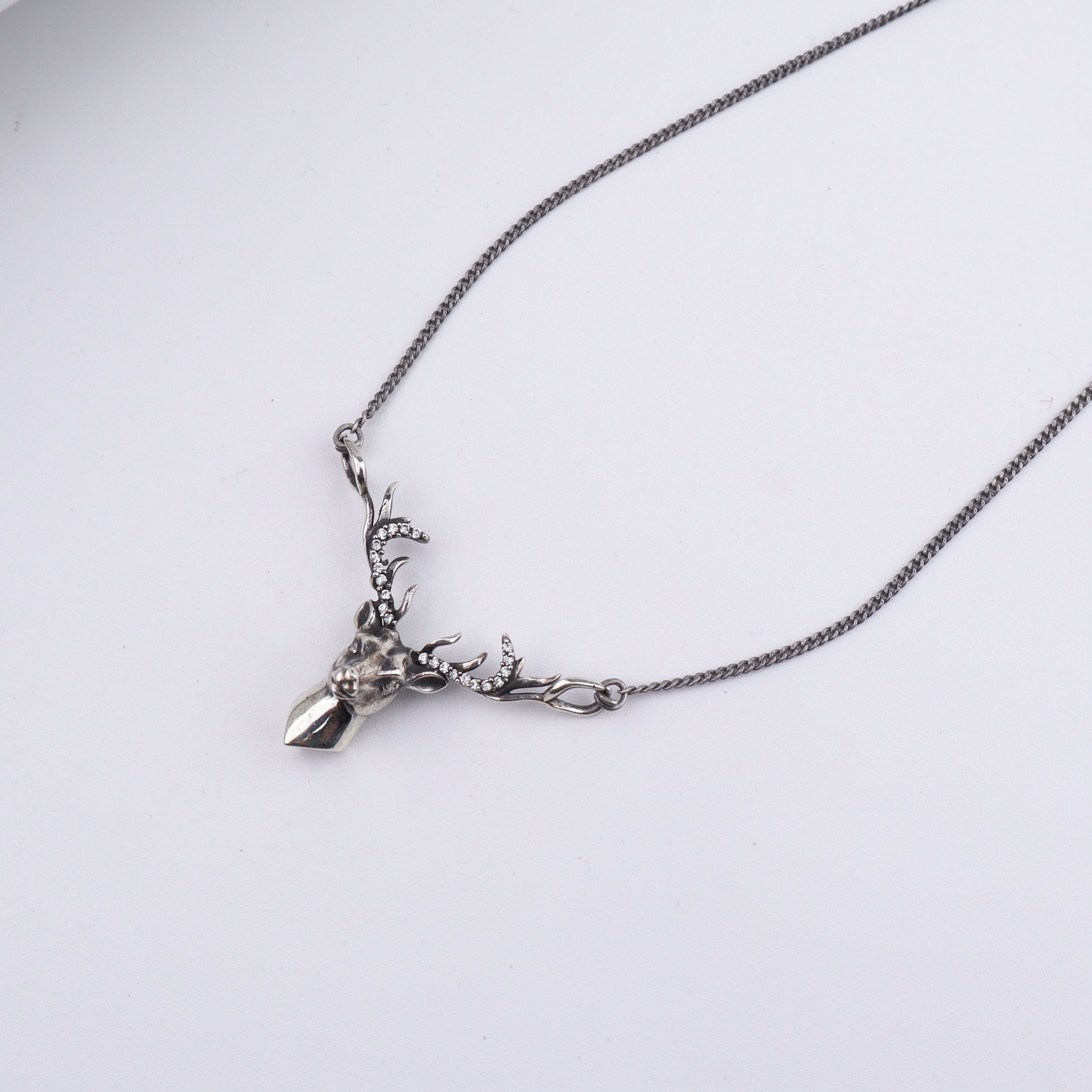 Silver Deer pendant with chain
