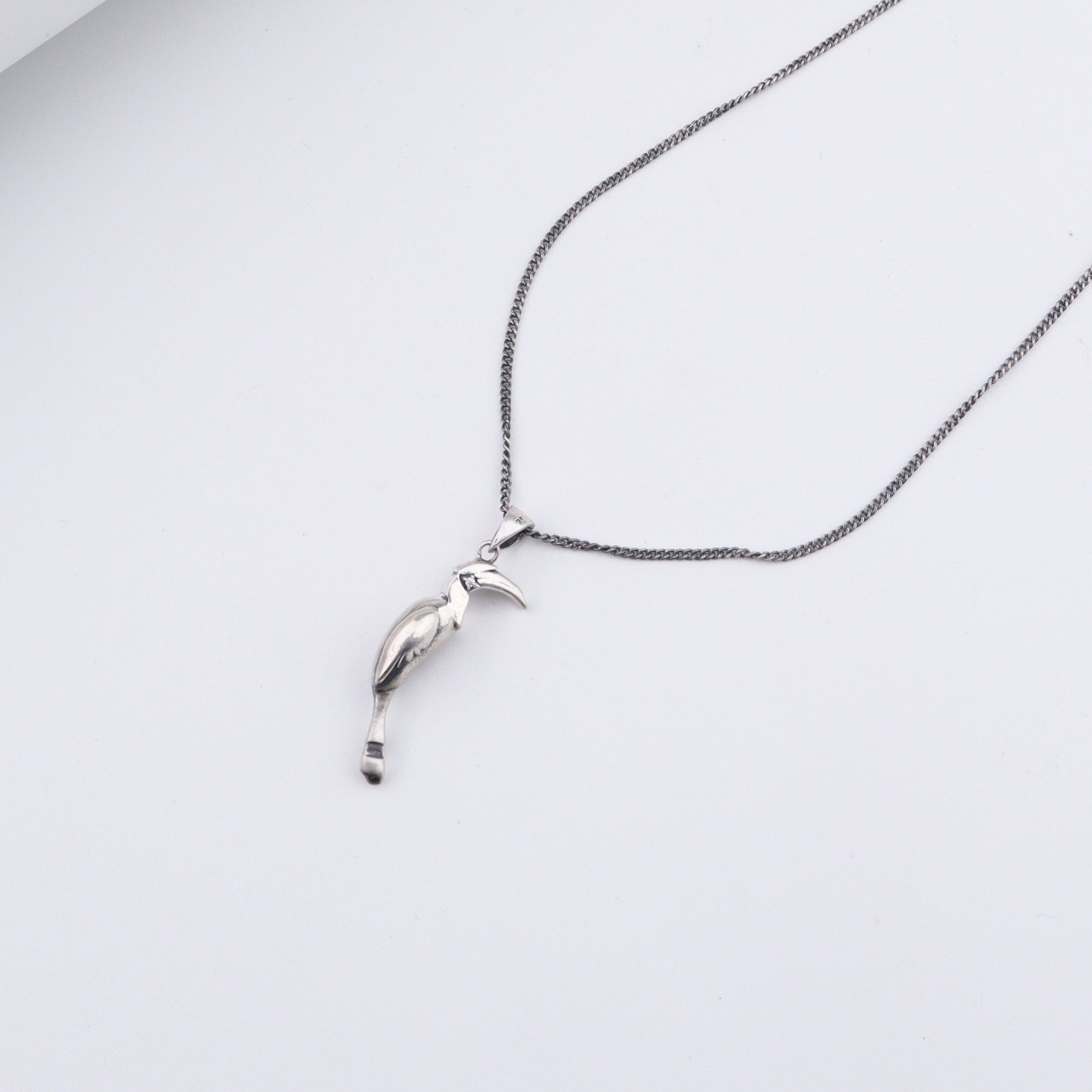 Silver Hornbill pendant (without Chain)
