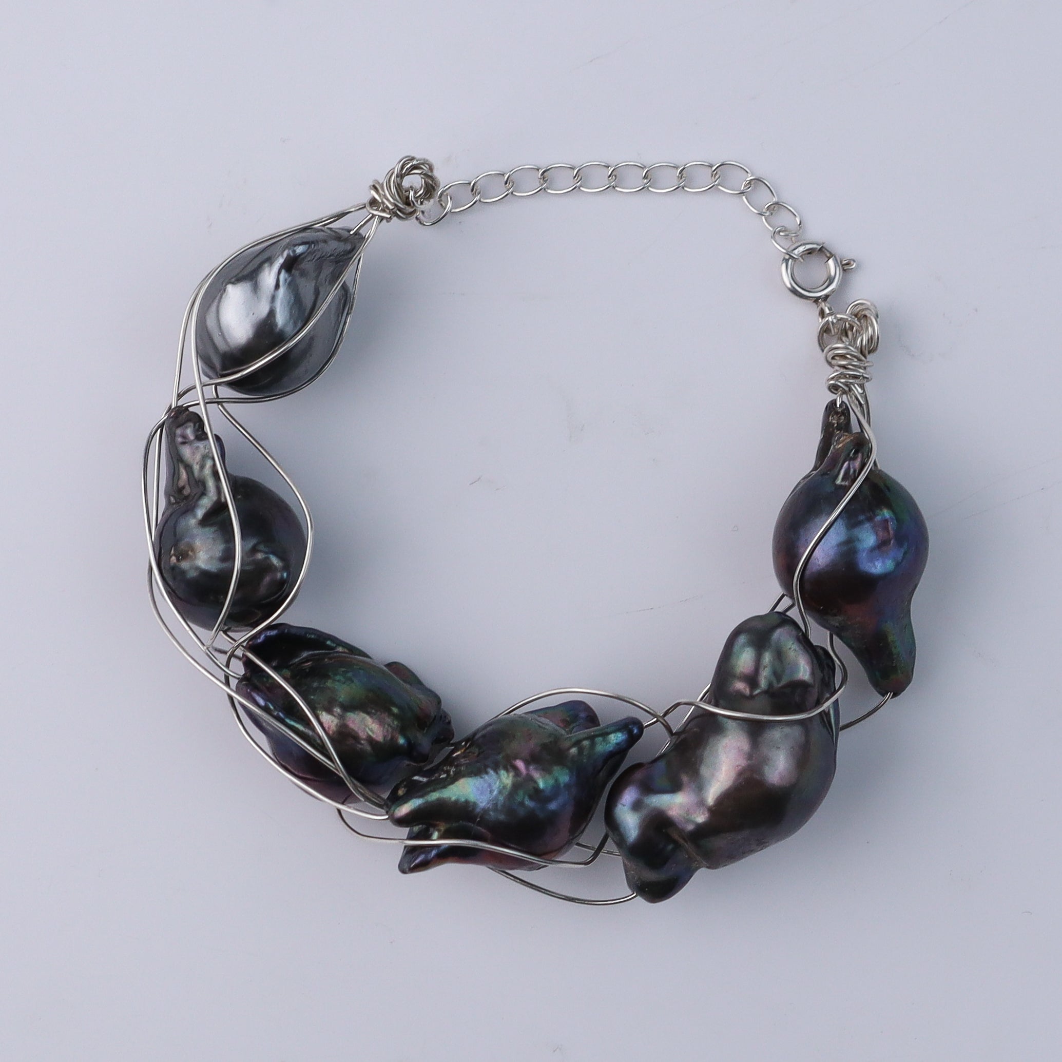 Pearl Wrapped Bracelet with Baroque Pearls