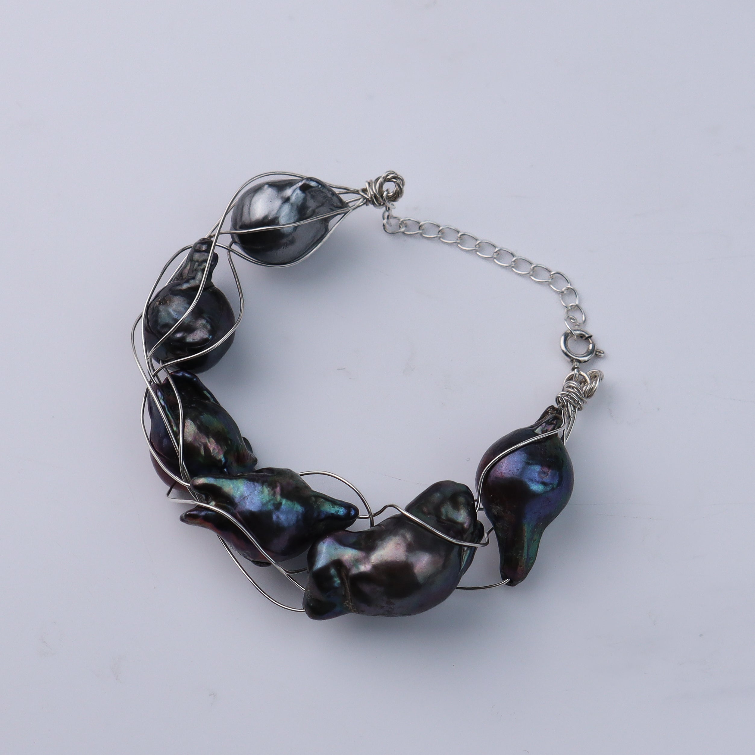 Pearl Wrapped Bracelet with Baroque Pearls