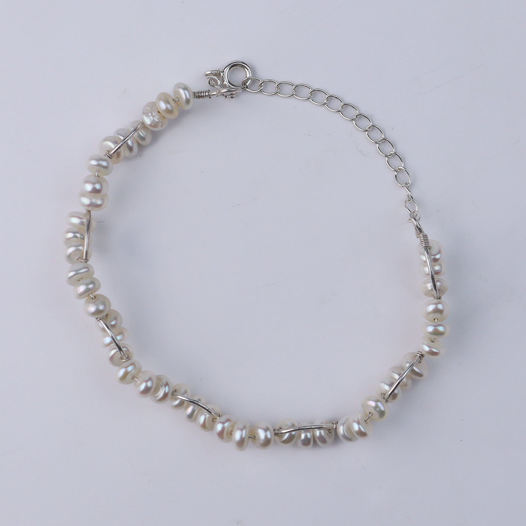 Pearl Twisted Bracelet | 92.5 Sterling Silver