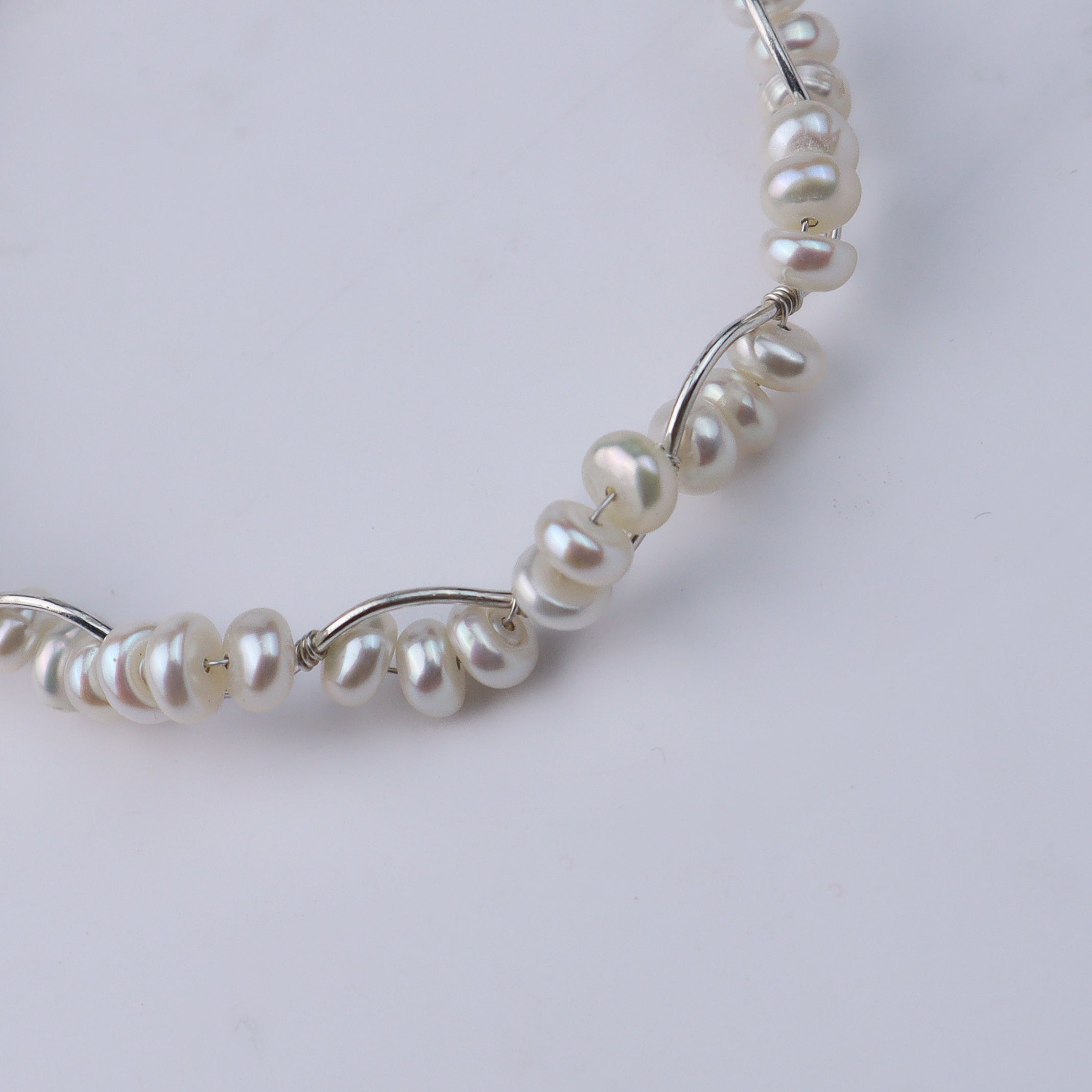 Pearl Twisted Bracelet | 92.5 Sterling Silver