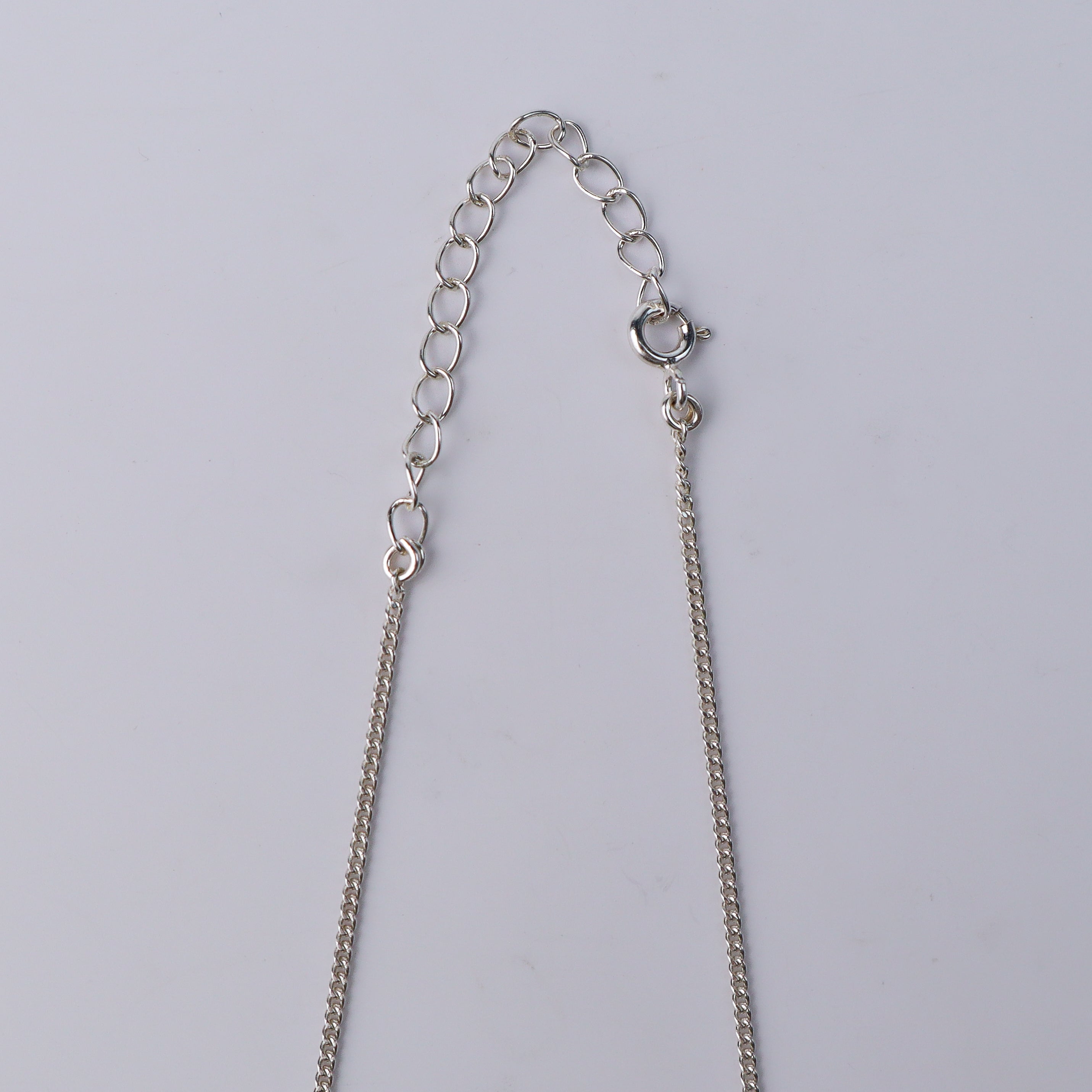 Silver Carved Bead Necklace