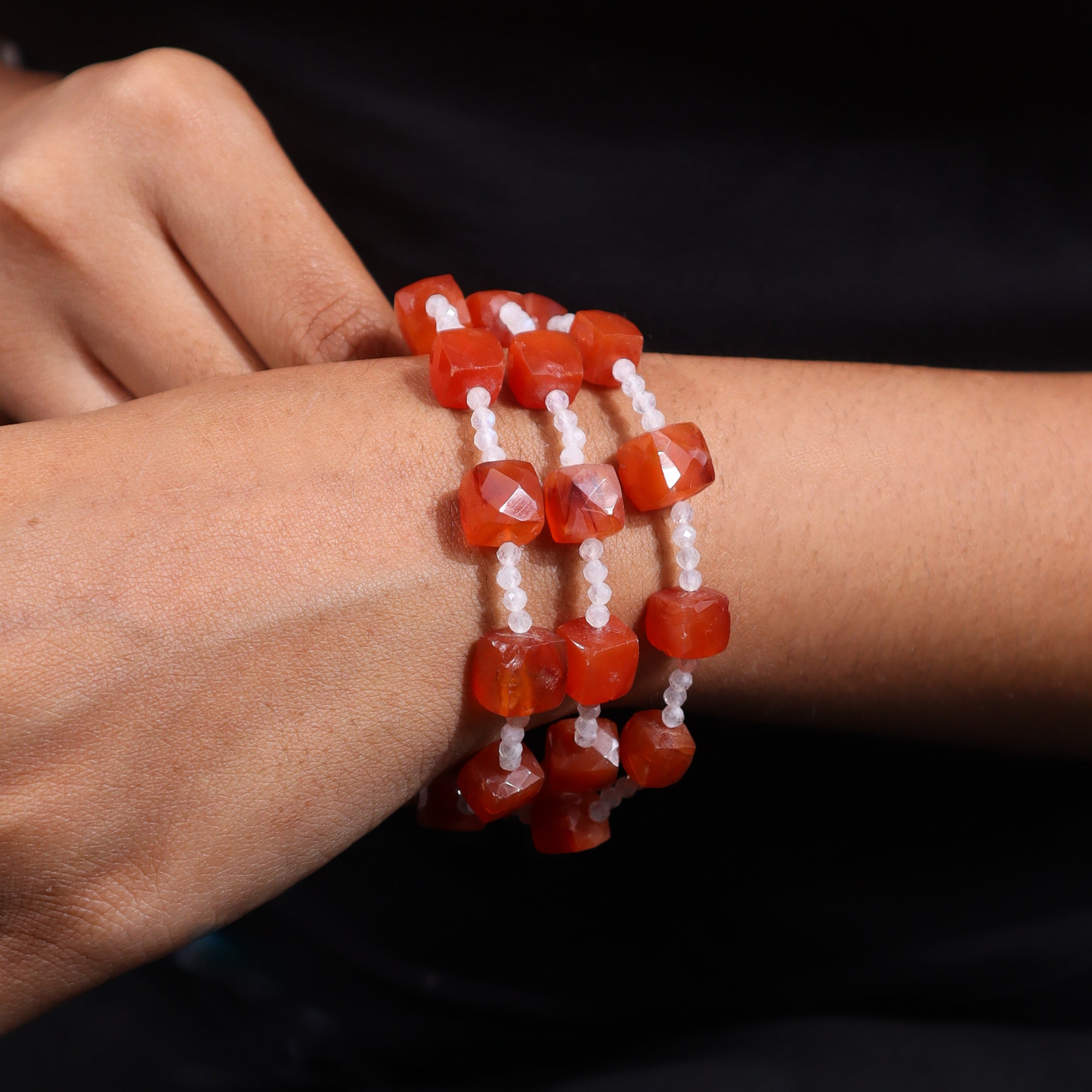 Carnelian & Moonstone Bracelet