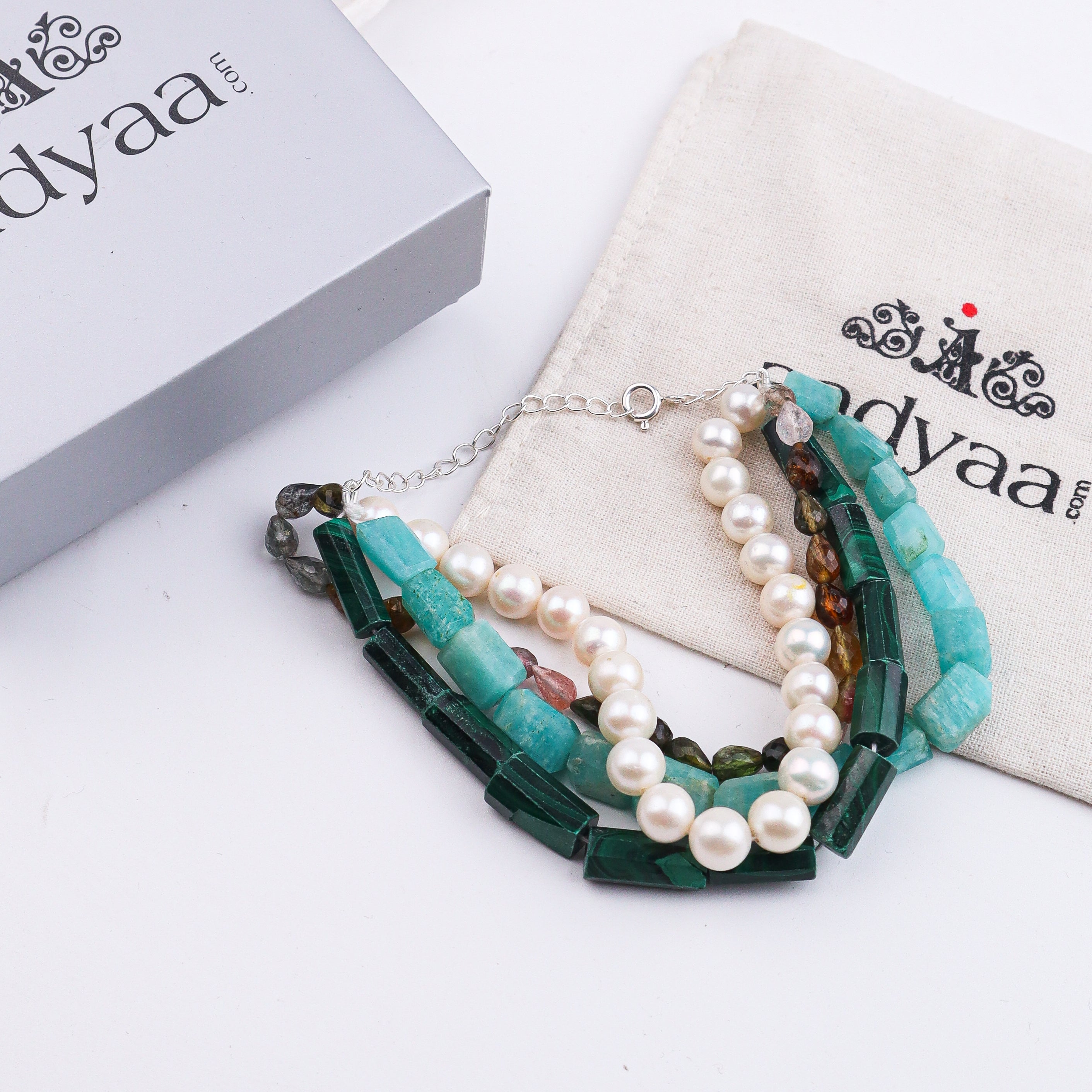 Semi-precious Stones & Freshwater Pearl Bracelet