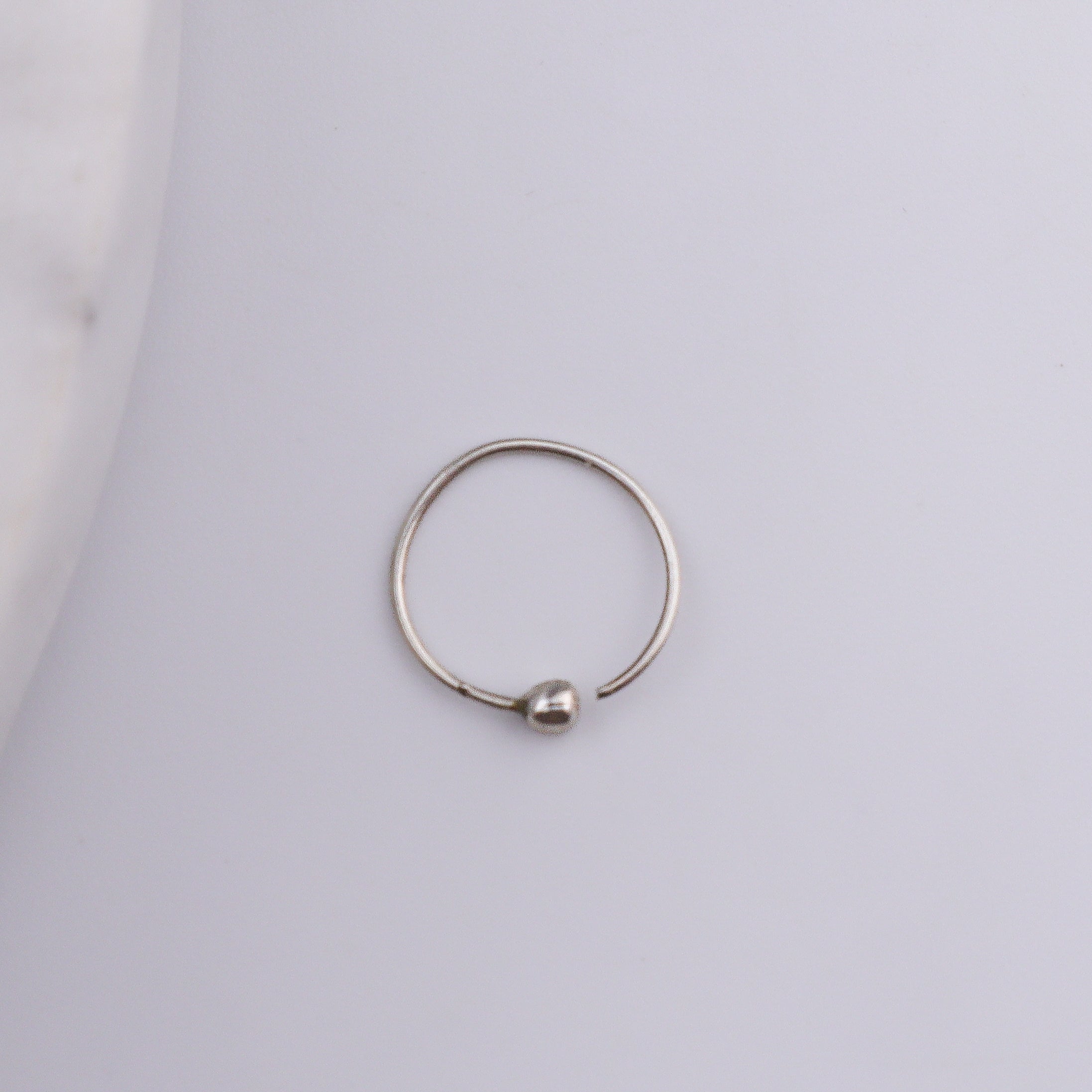 Silver Plain Septum Cum Nose Ring (Pierced)