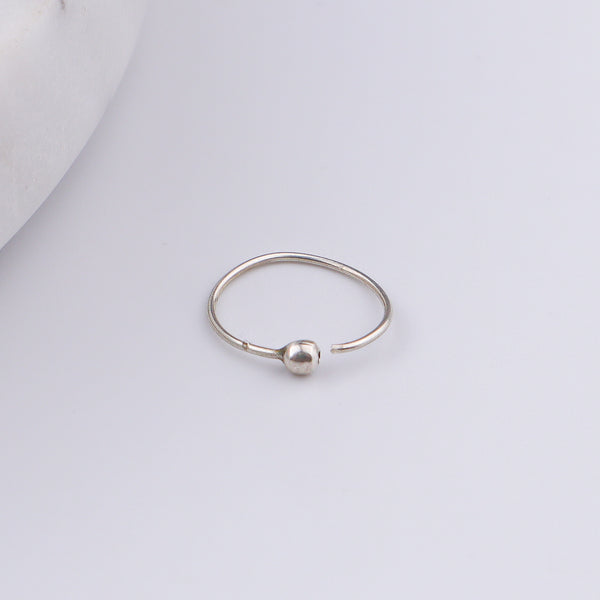 Silver Plain Septum Cum Nose Ring (Pierced)