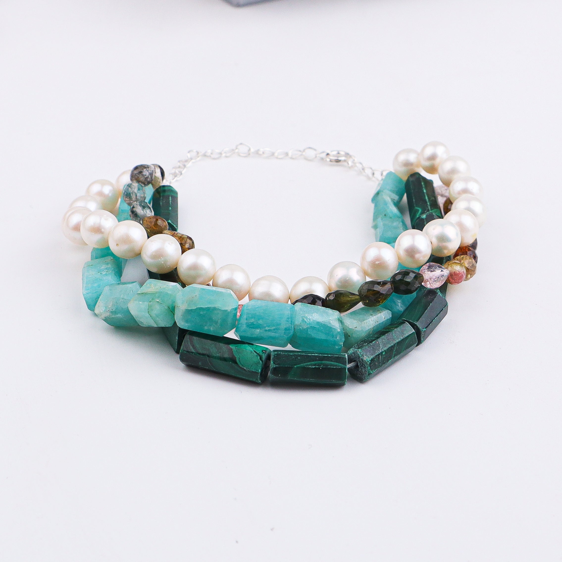 Semi-precious Stones & Freshwater Pearl Bracelet