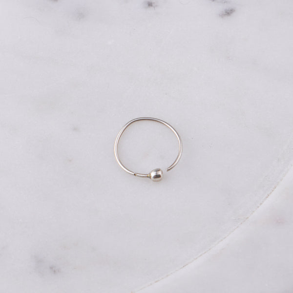Silver Plain Septum Cum Nose Ring (Pierced)