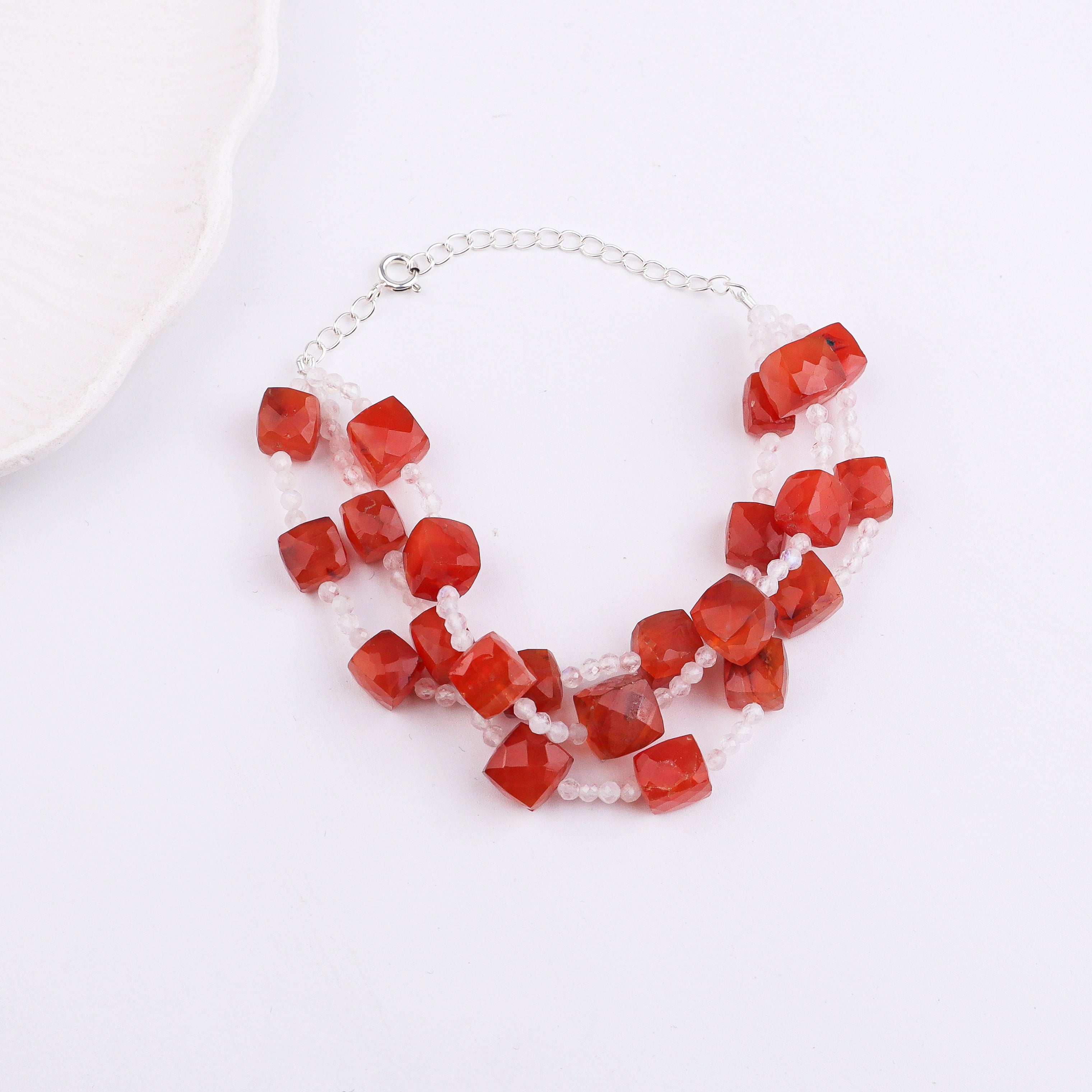 Carnelian & Moonstone Bracelet