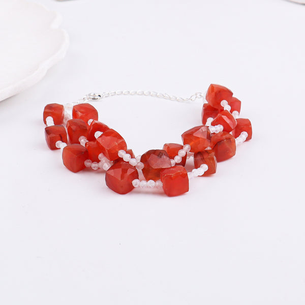 Carnelian & Moonstone Bracelet