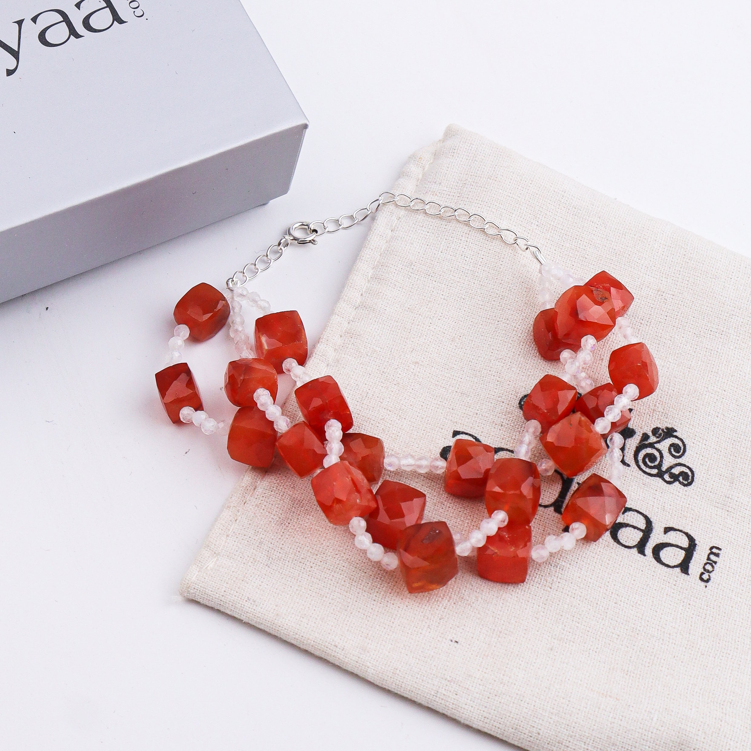 Carnelian & Moonstone Bracelet
