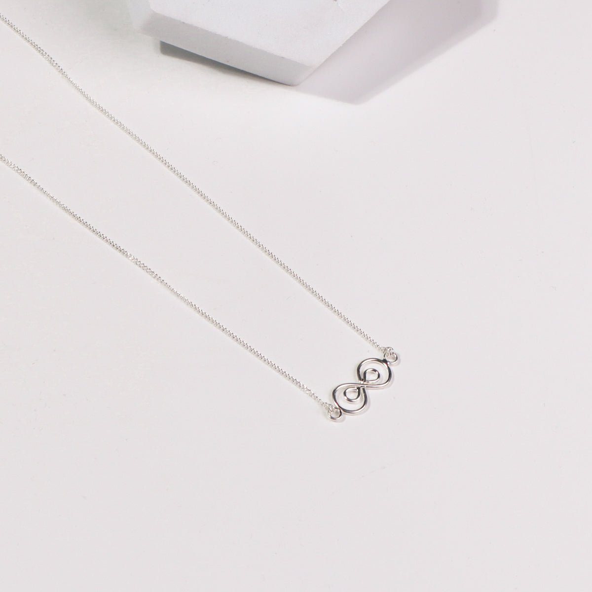 Infinity Round Wire Pendant Necklace