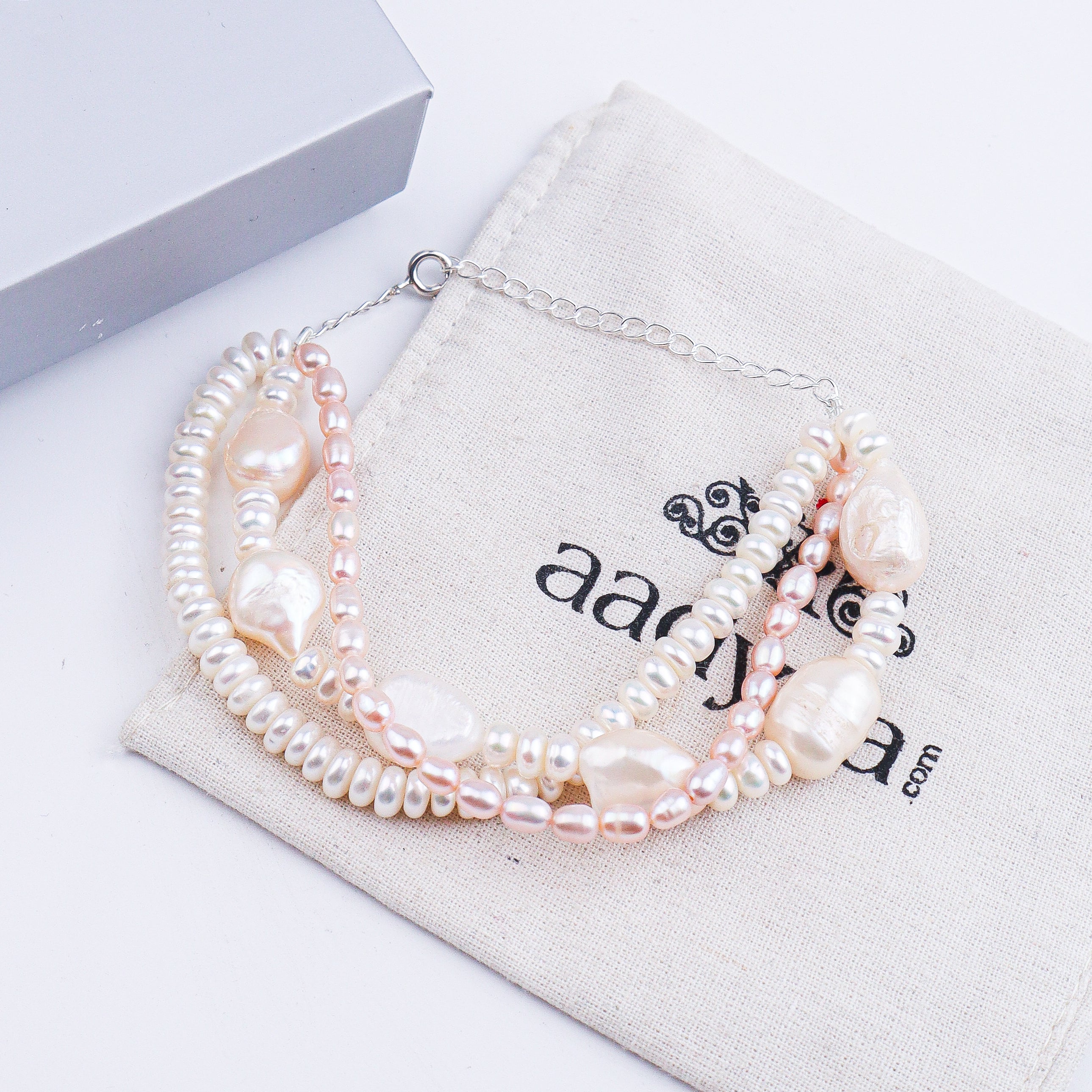 Rice Pearl & Freshwater Pearl Bracelet