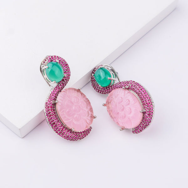 Silver Finish Fashion Earrings