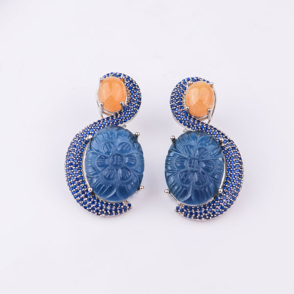 Silver Finish Fashion Earrings