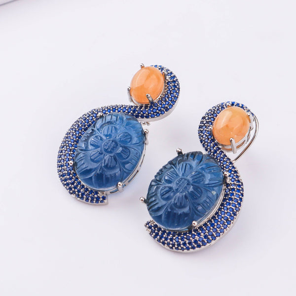 Silver Finish Fashion Earrings